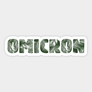 Omicron Leaf Letters Sticker